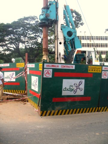 The Road Digging for Metro Rail digging north,south,east and west all simultaneously.