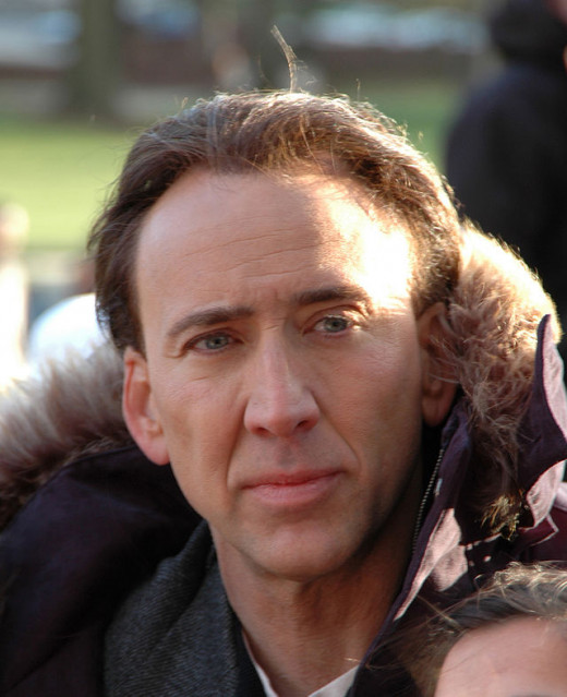 Nicolas Cage meets with fans after filming a scene for National Treasure 2 at the University of Maryland.