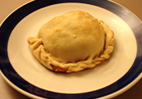 A wonderful Michigan pasty (note the crimped edge).