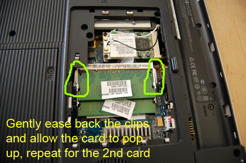 Removing and replacing the memory cards