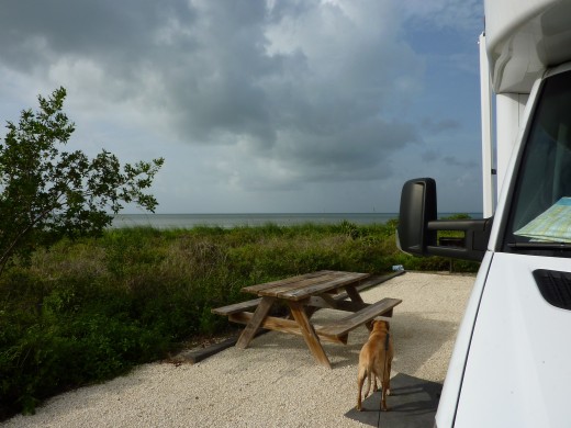 RV camping on the beach