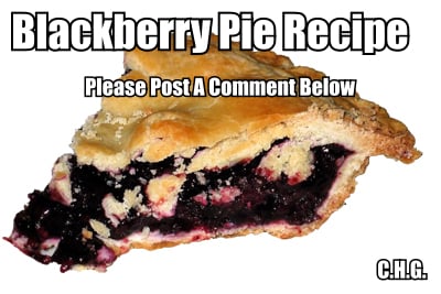 Below is a recipe for delicious blackberry pie.