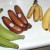 From left to right; Plantains, Red Banana, Dwarf Banana, Cavendish Banana