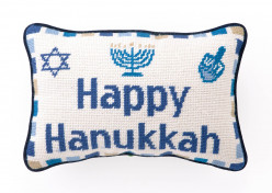 Hanukkah Tapestry Toss Pillow Holiday Decoration