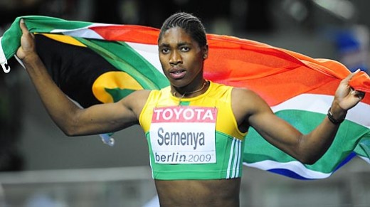 Caster after winning gold