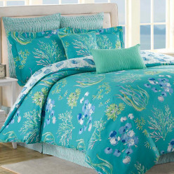 Beautiful Coastal Turquoise Bedding-Decorating With Accessories in the Bedroom