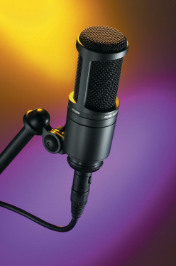 The Audio Technica AT2020 Condenser Microphone
