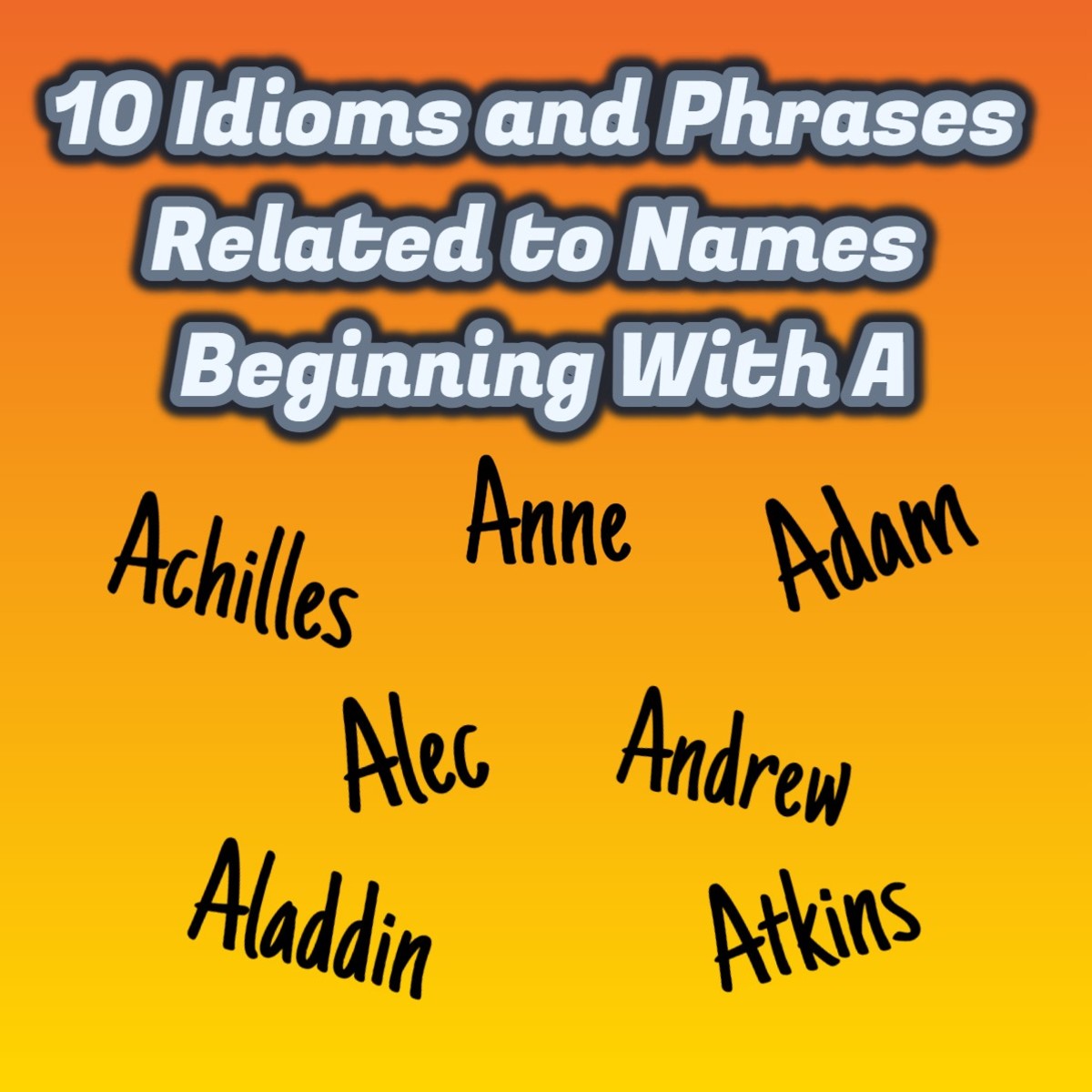 10 Name Related Idioms and Phrases Beginning With A