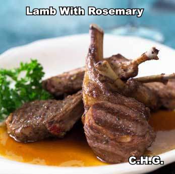 Lamb With Rosemary And Hot Mint Salad.