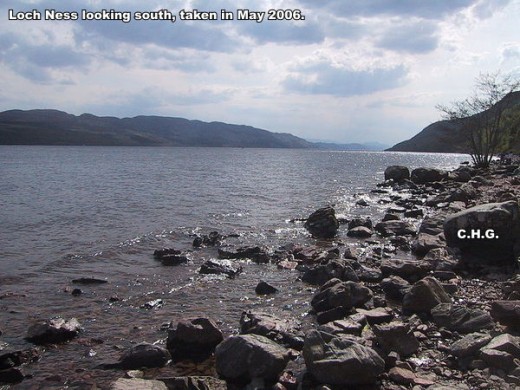 Loch Ness looking south, taken in May 2006.