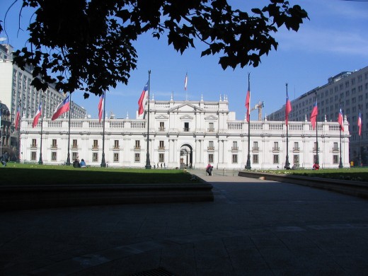 A famous landmark in chile: the Palacio de la moneda