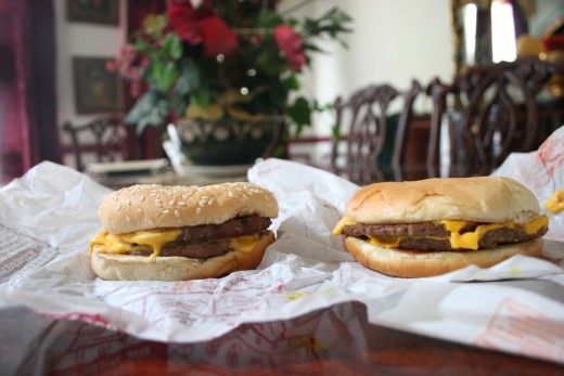 Burger King's (left) Mcdonalds (right)
