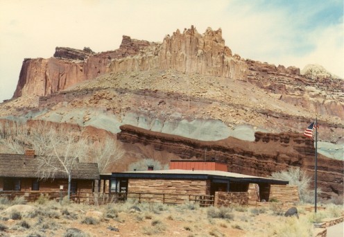 The Visitor Center at Capitol Reef National Park located along Route 24. 