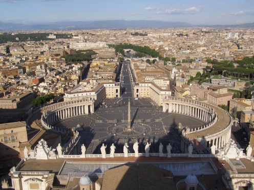 View from the top of St Peter's Basilica, Vatican City
