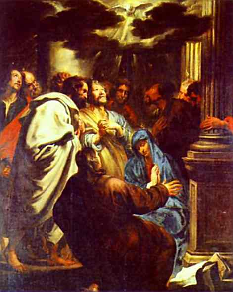 The Descent of the Holy Spirit Anthony van Dyck.  c. 1618-20. Oil on canvas, Sanssonci, Potsdam, Germany.