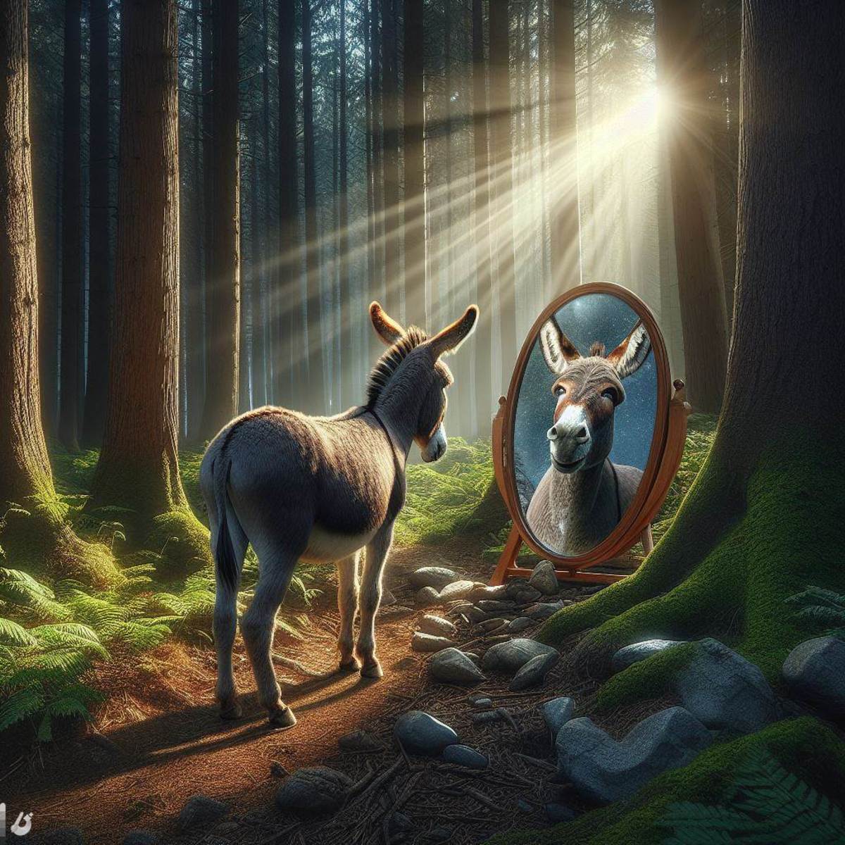 The Donkey and the Secret of the Mirror