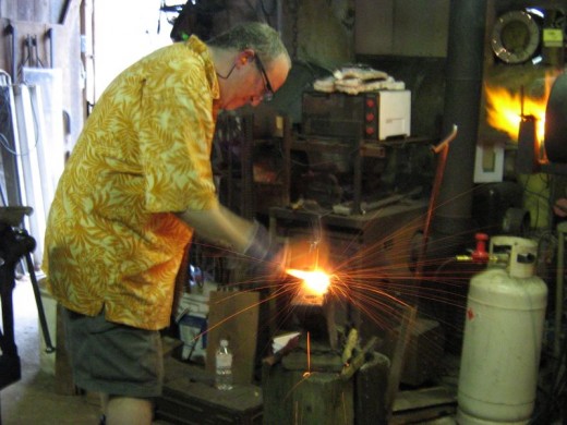 Blacksmith Class Student Forge Welding