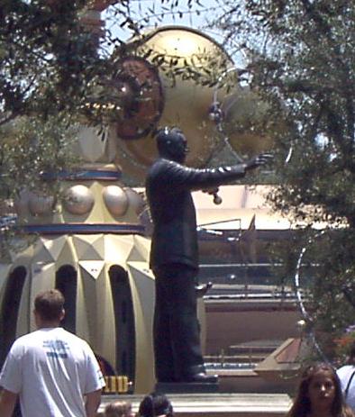 Disney World Statue Of Mickey And Walt Disney But If You Turn The Right Way.......