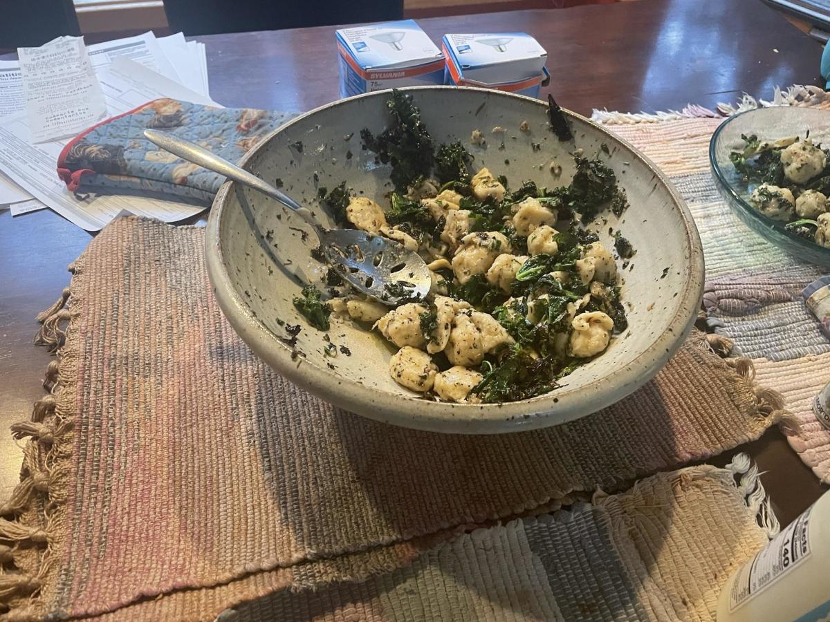 Garlic Confit Pelmeni with Kale Recipe