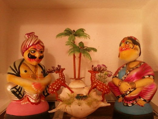 Kondapalli Toys at a house in Vijayawada City, India.
