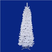 7.5 ft Pre-Lit American Pencil White Artificial Christmas Tree