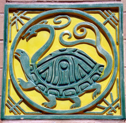 Decorative tile on the wall