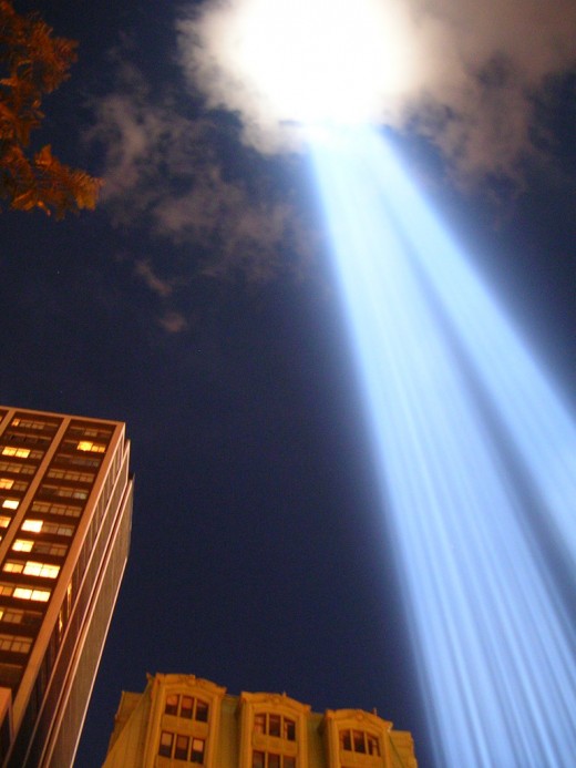 9/11 Sky Light Beams
