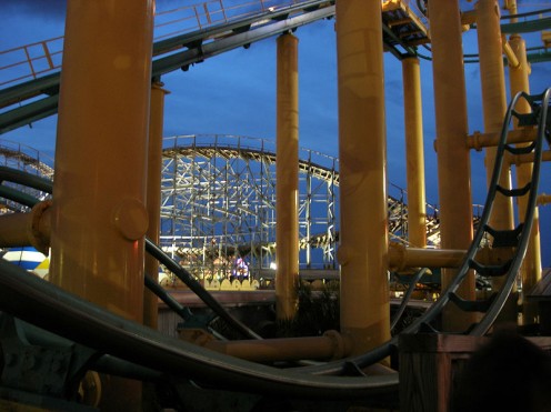 Mad Mouse at the Myrtle Beach Pavilion in Myrtle Beach, SC (public domain).