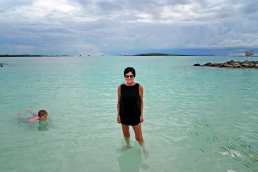 Clear blue waters. 