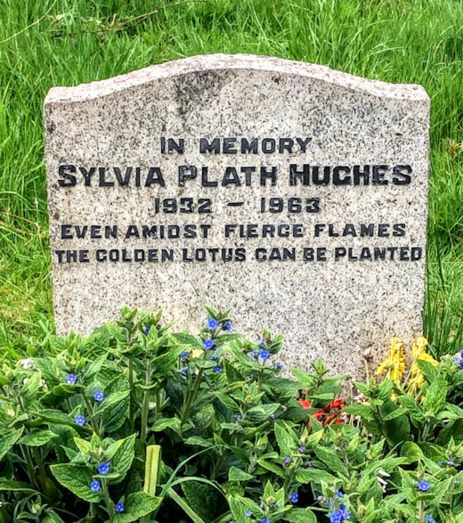  Gravestone of Sylvia Plath in Heptonstall  