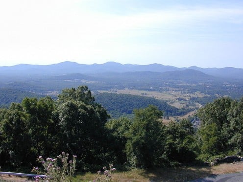 Blue Ridge Mountains near Charlottesville VA. 