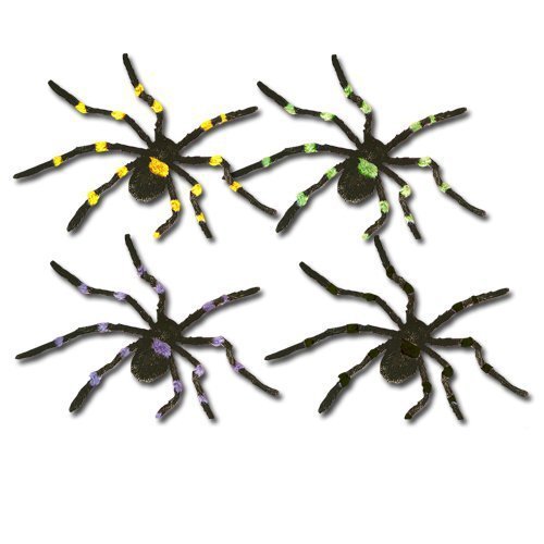 Furry spider decorations