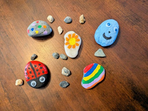 Colored rocks