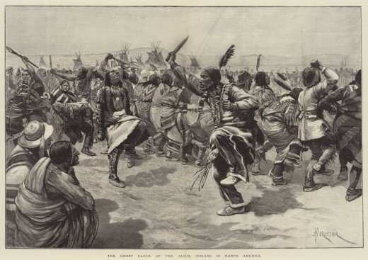 A depiction of the Ghost Dance