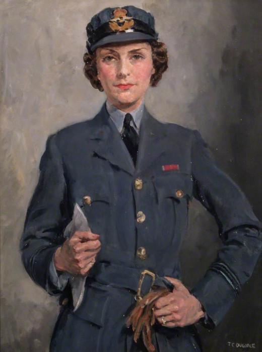 Portrait of then Section Officer Felicity Peake by Thomas Cantrell Dugdale.  Her yelling back after being yelled at was the inspiration for a Battle of Britain movie scene.
