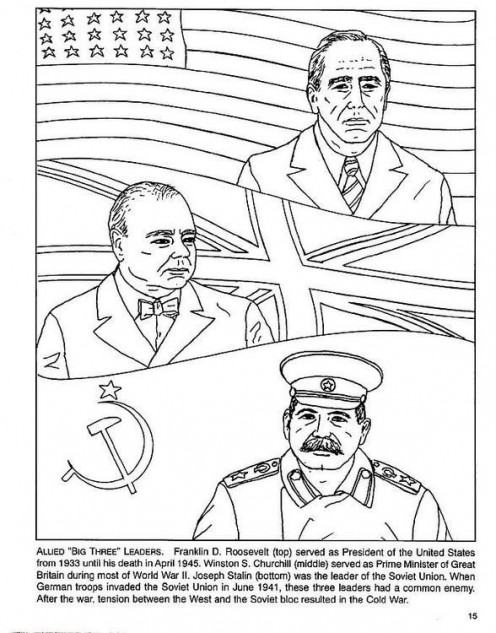 World War II Allied Leaders notebook page