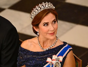 Queen Mary of Denmark debuted the Pearl Poire tiara
