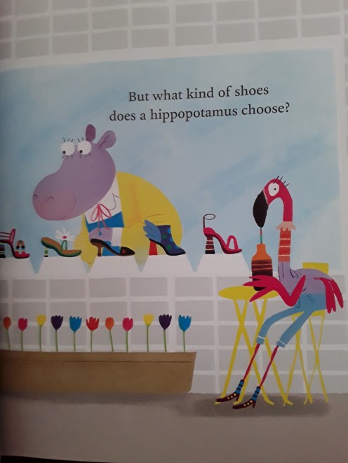 What kind of shoes will the hippo choose?