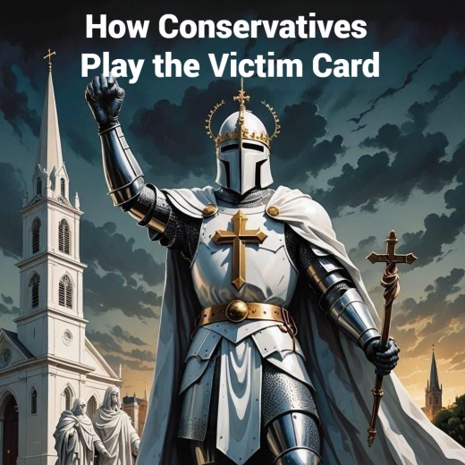 Conservatives imagine themselves to be white Christian knights