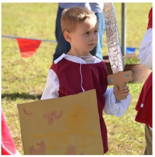Knighting ceremony and joust from lesson 4: Knights & Ladies Lesson