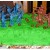 This is probably the easiest option.  Add some green food coloring to vanilla frosting.  Top the cake with army men.  My oldest son decorated this.  He added peanut butter ball "cannon balls" and red icing "blood."