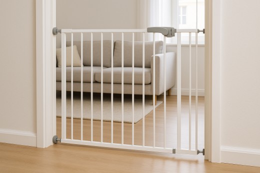 A simple gate can help keep kids and pets out of dangerous areas.