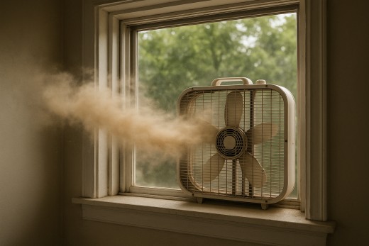 Proper airflow helps clear fumes and dust from the space.