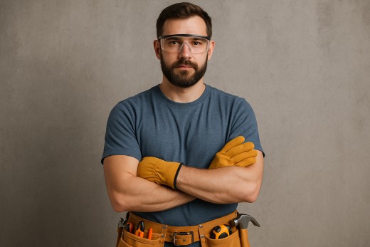 Safety gear is essential—even for small DIY jobs.