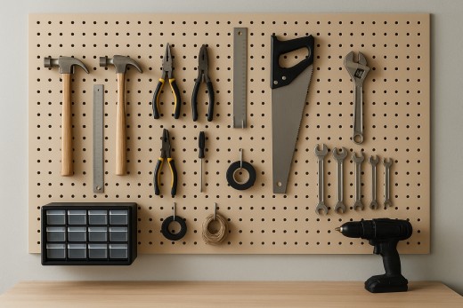 Keeping tools organized prevents accidents and saves time.
