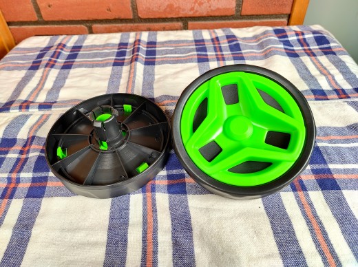 The plastic wheels