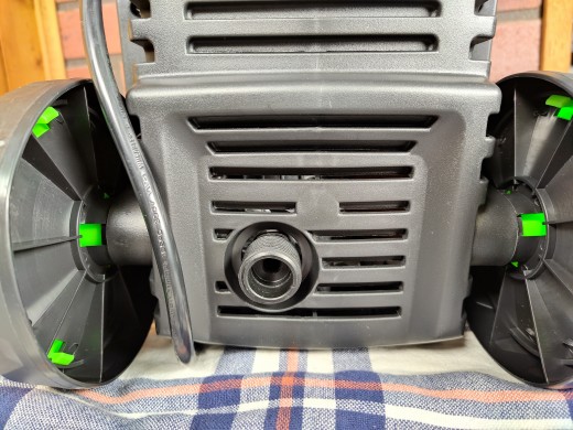 The pressure washer's water input