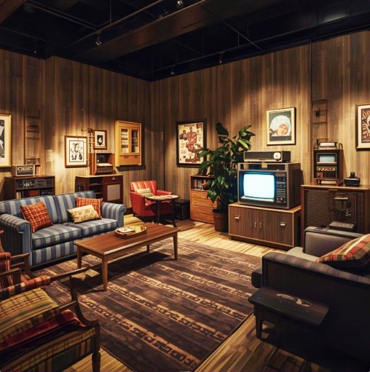 Another Concept Room of a room in the Museum That Displays the Technology but Recreated the Living Spaces of each Era, Showcasing the brilliance of Zenith, RCA, Magnavox, Curtis Mathes, and so many others.