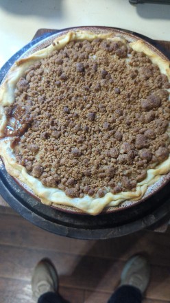 Amish Mash Pie with Ground Cherries and Strawberries