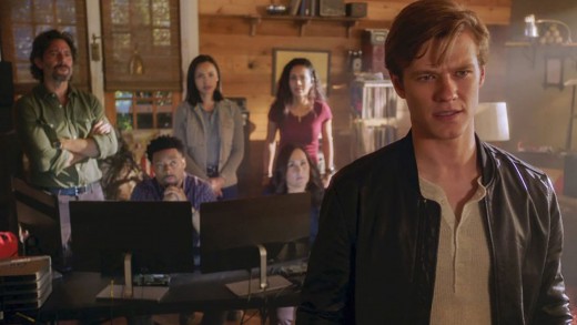 Lucas Till portrayed a younger version of MacGyver in the reboor series that aired from 2016-2021. Here, he is depicted with his teammates from the Phoenix Foundation.